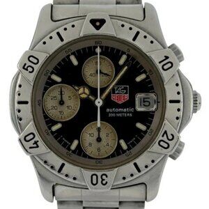 Tag Heuer Men's 37mm 2000 Series Chronograph Automatic SS Watch! Ref: 840.306!